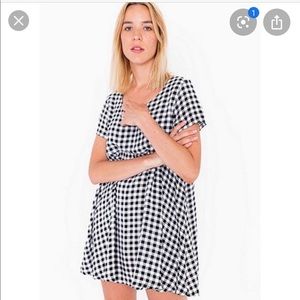 Gingham American Apparel Babydoll Dress